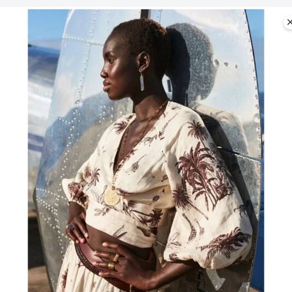 Banana Republic 2 piece set, 100% linen, skirt sz 8, top petite large, WAYFINDER - Picture 3 of 15